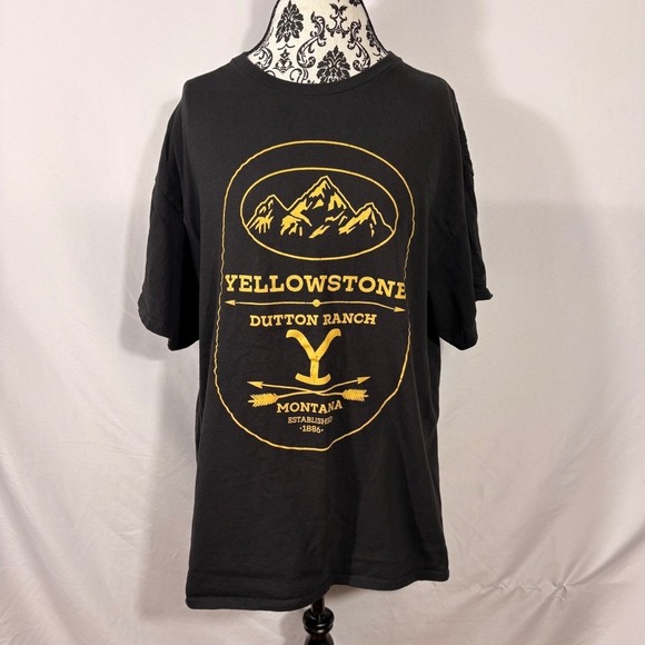 Yellowstone Other - Yellowstone Dutton Ranch Montana Graphic T-Shirt Black XL Paramount Network